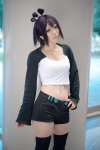 blouse cosplay hair_knot kagyu_maburu nejimaki_kagyu shimizu shorts thighhighs rating:Safe score:1 user:pixymisa