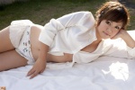 blouse cleavage isoyama_sayaka open_clothes shorts rating:Safe score:2 user:nil!
