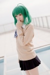 blouse bowtie cardigan cosplay green_hair macross macross_frontier mai pleated_skirt ranka_lee skirt rating:Safe score:0 user:pixymisa