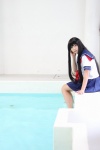 akiloveschool cosplay itsuki_akira original pleated_skirt pool sailor_uniform school_uniform skirt wet rating:Safe score:0 user:nil!