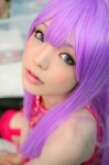 cosplay flower garter_belt namada original purple_hair qipao ruffles thighhighs zettai_ryouiki rating:Safe score:1 user:nil!