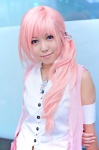bandage cosplay final_fantasy final_fantasy_xiii mihiro_(ii) necklace pink_hair serah_farron side_ponytail sleeveless_blouse rating:Safe score:0 user:pixymisa