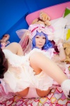 bed blue_hair cosplay dress hat maropapi panties remilia_scarlet socks touhou touhou_ningyou_fuminori_shirizu_2 wings rating:Safe score:1 user:nil!