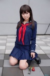 cosplay glasses hiromichi ichigo_100 kneehighs sailor_uniform school_uniform strawberry toujou_aya rating:Safe score:0 user:nil!