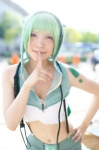 cat_hoodie cosplay green_hair gumi shorts suspenders utatane_orepa vocaloid whip rating:Safe score:0 user:nil!