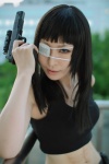 cosplay croptop eyepatch gun jormungand sofia_valmer tank_top trousers tsuzuki_rui rating:Safe score:0 user:nil!