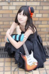 akiyama_mio cosplay dress fingerless_elbow_gloves guitar hashimoto_rena hat k-on! one_glove rating:Safe score:0 user:nil!