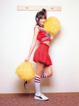 cheerleader cheerleader_uniform costume kneesocks midriff minami_akina miniskirt pleated_skirt pom_poms skirt rating:Safe score:0 user:nil!