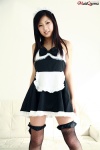 apron dress fishnet_stockings hairband maid maid_uniform matsumoto_mami thighhighs zettai_ryouiki rating:Safe score:0 user:nil!