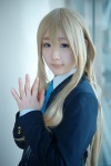 blazer blonde_hair blouse cosplay k-on! kotobuki_tsumugi ribbon_tie shiina_haru rating:Safe score:0 user:pixymisa