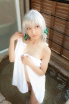 cosplay hot_tub izayoi_sakuya lenfried nude silver_hair touhou towel twin_braids wet rating:Questionable score:4 user:nil!