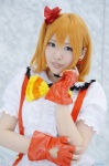 blouse cosplay fingerless_gloves gloves kousaka_honoka love_live!_school_idol_project orange_hair romuko side_ponytail suspenders rating:Safe score:0 user:nil!