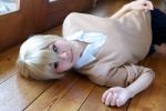 blonde_hair blouse cosplay ichigo_100 jin nishino_tsukasa pleated_skirt school_uniform skirt sweater rating:Safe score:0 user:xkaras