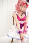 bra choker cleavage cosplay dress hat momose_riyu original pink_hair side_ponytail rating:Safe score:6 user:xkaras