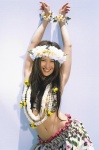 beach bikini_top flowers hula_skirt leis ocean swimsuit yabuki_haruna rating:Safe score:1 user:nil!