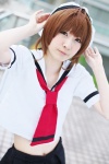 blouse cardcaptor_sakura cosplay hat hoshitamu kinomoto_sakura pleated_skirt sailor_uniform school_uniform skirt tie rating:Safe score:0 user:pixymisa