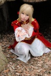 blonde_hair braid cosplay detached_sleeves dress fate/series fate/stay_night kamui_arisa red_moon saber rating:Safe score:0 user:nil!