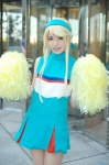asami_uki blonde_hair cheerleader_uniform cosplay dress hairband heroman lina_davis pom_poms rating:Safe score:0 user:nil!