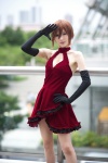 change_me_(vocaloid) cleavage cosplay dress elbow_gloves gloves meiko project_diva rika vocaloid rating:Safe score:2 user:nil!