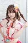 blouse cosplay croptop hairbow hana_(iii) idolmaster idolmaster_cinderella_girls miniskirt shimamura_uzuki skirt rating:Safe score:0 user:nil!