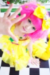 cosplay dress hairbow original pantyhose pink_hair tsugihagi_mishin rating:Safe score:0 user:nil!