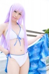 beach bikini cleavage cosplay crystal_crown feena_fam_earthlight kamui_arisa ocean open_clothes purple_hair side-tie_bikini skirt swimsuit yoake_mae_yori_ruri_iro_na rating:Safe score:1 user:nil!