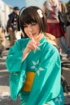 araragi_tsukihi bakemonogatari cosplay hair_clip lupica nisemonogatari pantyhose sheer_legwear yukata rating:Safe score:0 user:pixymisa