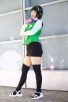 blouse bowtie cosplay green_hair hairband idolmaster michiko otonashi_kotori skirt thighhighs vest zettai_ryouiki rating:Safe score:4 user:pixymisa