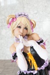 bowtie choker cosplay dress elbow_gloves gloves hairband hair_ribbons horns kagamine_rin tiered_skirt vocaloid yuki_rin rating:Safe score:0 user:pixymisa