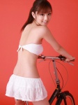 bicycle bikini_top miniskirt ogura_yuuko ponytail skirt swimsuit wanibooks_33 rating:Safe score:0 user:nil!