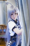 ahoge cosplay dress haiyore!_nyaruko-san kurasaka_kururu nyaruko silver_hair rating:Safe score:0 user:nil!