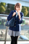 blazer blouse bookbag cosplay hirasawa_yui k-on! pantyhose pleated_skirt sakuragi_mui school_uniform skirt rating:Safe score:3 user:nil!