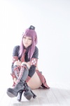 blouse boots cosplay croptop garrison_cap healer_u hunter-u pleated_skirt purple_hair skirt usagi rating:Safe score:2 user:nil!