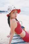 beach dgc_0062 ocean ogura_yuuko shorts sun_hat tank_top rating:Safe score:2 user:nil!