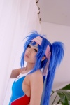 blue_hair bodysuit buyara cosplay hair_ribbons headband klan_klein macross macross_frontier twintails rating:Safe score:0 user:nil!