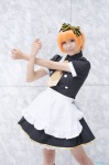 apron blouse cosplay hairbow hoshizora_rin kneesocks love_live!_school_idol_project maid maid_uniform miniskirt nagisa_mark-02 orange_hair skirt rating:Safe score:0 user:nil!