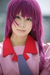 bakemonogatari blouse cosplay purple_hair satori school_uniform senjougahara_hitagi tie rating:Safe score:2 user:nil!