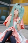 apron aqua_hair bad∞end∞night_(vocaloid) cosplay crinoline dress hatsune_miku kneesocks maitako shawl twintails vocaloid rating:Safe score:1 user:pixymisa