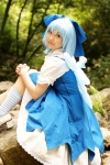 blue_hair cirno cosplay dress hairbow kneehighs lenfried striped touhou wings rating:Safe score:0 user:nil!