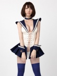 blue_legwear choker cleavage costume dress open_clothes panties sailor_uniform school_uniform thighhighs yuij_susaki zettai_ryouiki rating:Safe score:7 user:xhion24