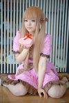 bow cosplay dress hairbows heart ichinomiya_kanna original red_hair socks twintails rating:Safe score:1 user:pixymisa