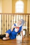 ayanami_rei blue_hair cosplay jumper kneesocks neon_genesis_evangelion sailor_uniform saku school_uniform white_end_type_zero rating:Safe score:1 user:nil!