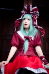 aqua_hair blouse cosplay hair_ribbons kagiyama_hina rumita skirt thighhighs touhou rating:Safe score:1 user:nil!
