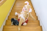animal_ears blonde_hair bunny_ears bunny_tail cosplay kneesocks kurasaka_kururu miniskirt original plaid plaid_skirt skirt suspenders tie twintails white_socks rating:Safe score:2 user:Kryzz