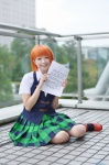 blouse cosplay kaieda_kae kneesocks nanami_haruka_(uta_no_prince-sama) orange_hair pleated_skirt school_uniform skirt uta_no_prince-sama vest rating:Safe score:0 user:nil!