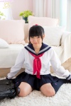 bag couch izumi_hiyori kneesocks pleated_skirt ponytail sailor_uniform school_uniform shirt shoes skirt rating:Safe score:1 user:zopo