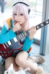 boots cosplay guitar headphones hoodie kaori_(ii) miniskirt nitro_super_sonic pink_hair skirt super_soniko tank_top rating:Safe score:3 user:nil!