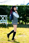 blouse bookbag funaoka_saki kneesocks pleated_skirt school_uniform skirt sweater_vest rating:Safe score:0 user:nil!