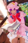 cosplay dress hat love_saotome patchouli_knowledge purple_hair robe touhou rating:Safe score:2 user:nil!