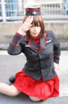 blazer boots cosplay garrison_cap girls_und_panzer military_uniform nishizumi_maho pantyhose pleated_skirt sheer_legwear skirt yui_(ii) rating:Safe score:1 user:nil!